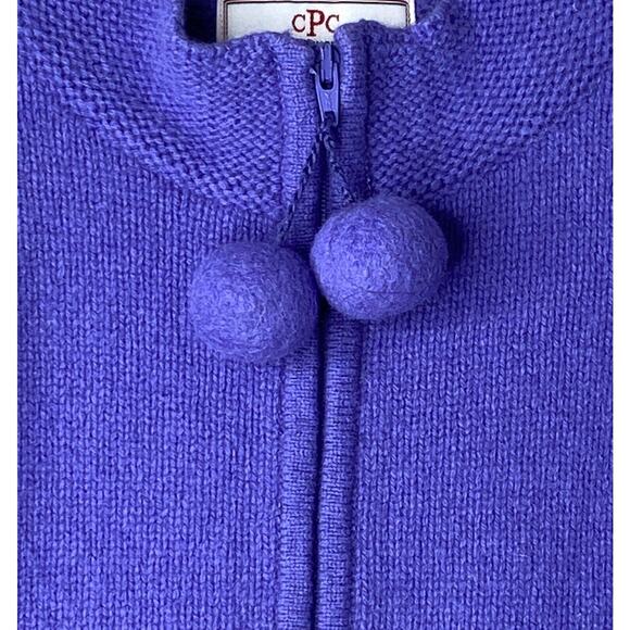 Classic Prep Childrenswear Girls 3T (~2T) Purple Pippa Pom Sweater CPC - Picture 2 of 7